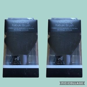2 e.l.f. Contouring Kabuki Brush Angled Bronzer Blush Highlighter Makeup 84032